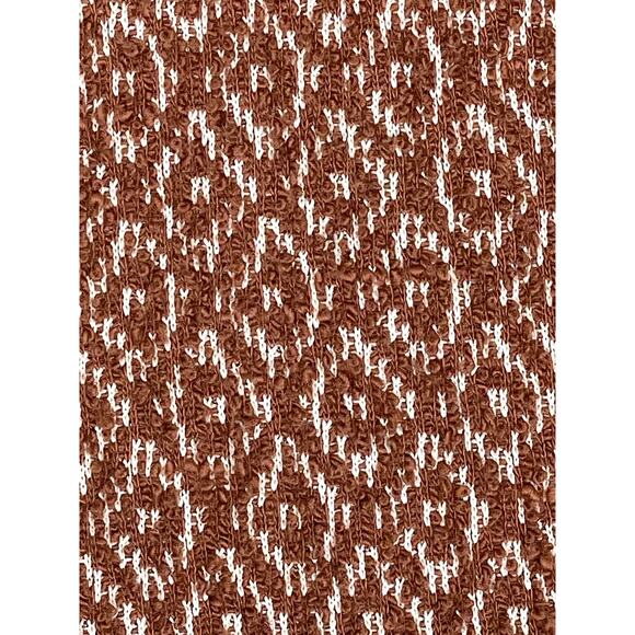 Madewell Jacquard Puff-Sleeve Crop Top Dark Merlot Large Casual Fall Staple - Picture 2 of 13